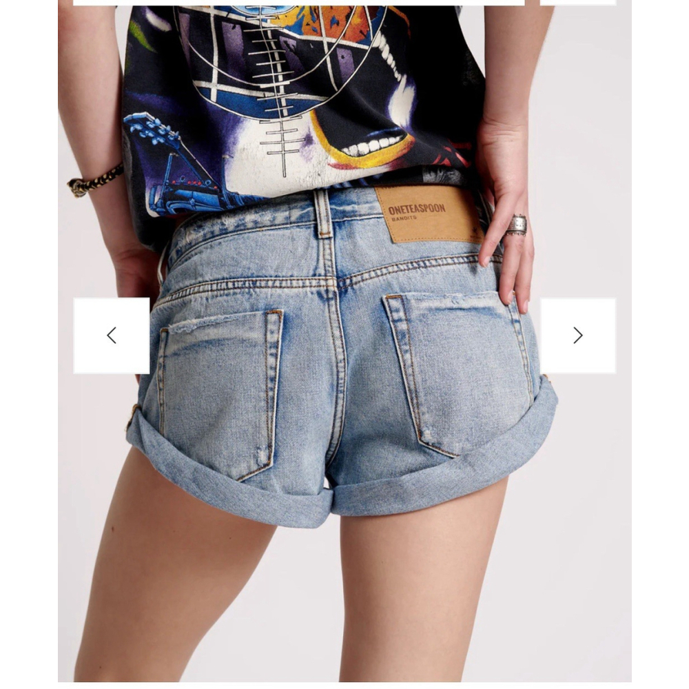 NEW ONE TEASPOON Hendrixe Bandits‎ Denim Shorts Size 31 MSRP: $110
